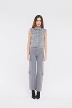 Load image into Gallery viewer, Embellished Wide Leg Pants in Stone
