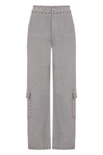 Load image into Gallery viewer, Embellished Wide Leg Pants in Stone
