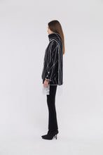 Load image into Gallery viewer, Embellished Jacket with Scarf in Monochrome
