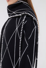 Load image into Gallery viewer, Embellished Jacket with Scarf in Monochrome
