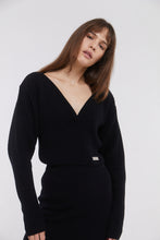 Load image into Gallery viewer, Ribbed Voluminous Sweater in Black
