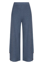 Load image into Gallery viewer, Cropped Culottes with Button Detail in Denim Blue
