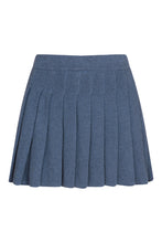 Load image into Gallery viewer, Pleated Mini Skirt in Denim Blue
