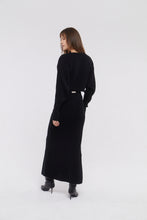 Load image into Gallery viewer, Ribbed Maxi Skirt in Black
