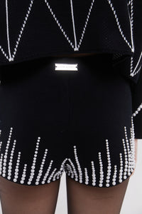 Embellished Hot Pants in Monochrome