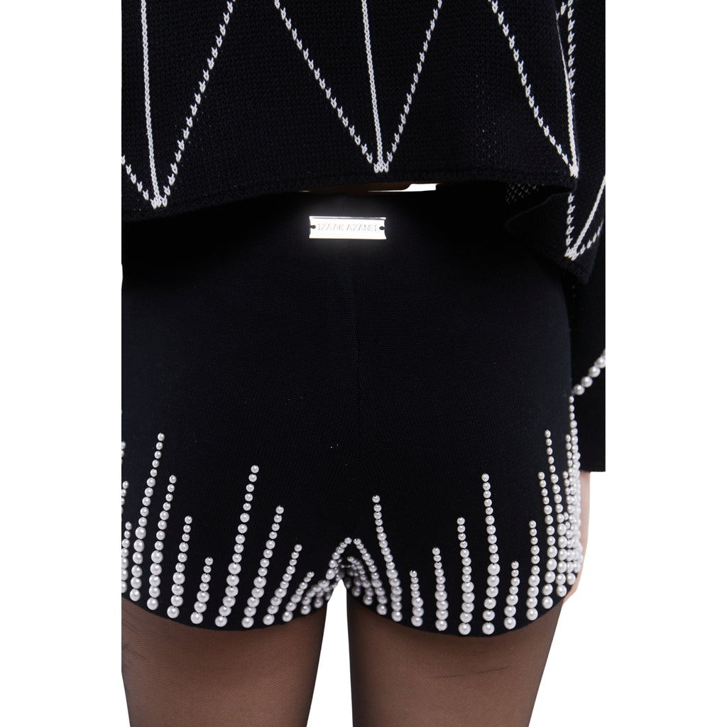 Embellished Hot Pants in Monochrome