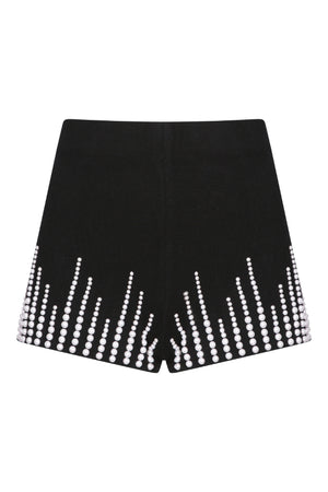 Embellished Hot Pants in Monochrome