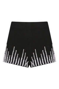 Embellished Hot Pants in Monochrome