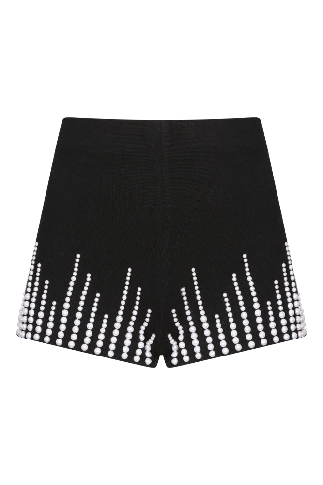 Embellished Hot Pants in Monochrome