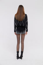 Load image into Gallery viewer, Embellished High Neck Sweater in Monochrome
