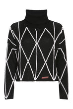 Load image into Gallery viewer, Embellished High Neck Sweater in Monochrome
