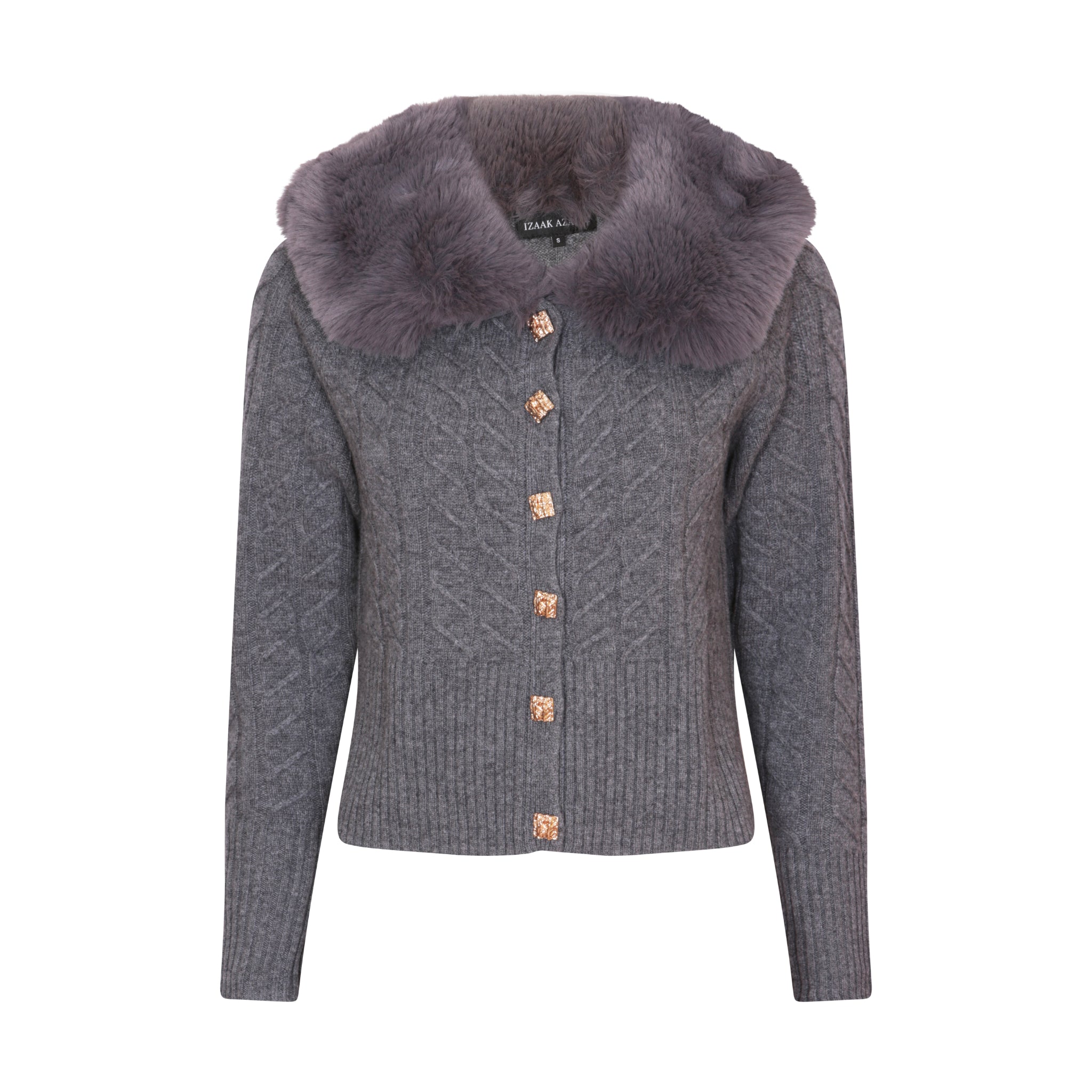 The Faux Collar Cardigan in Storm