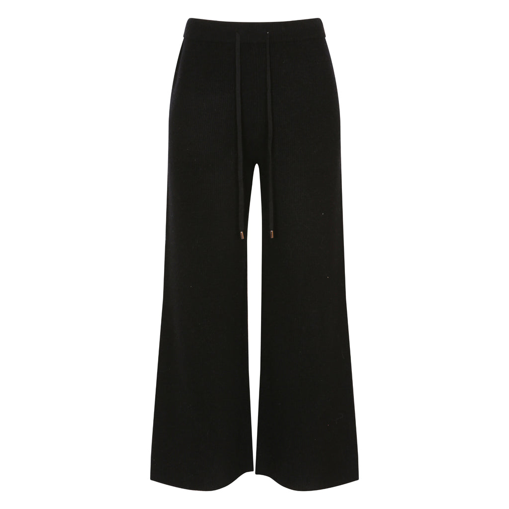 The Straight Drawstring Pants in Black