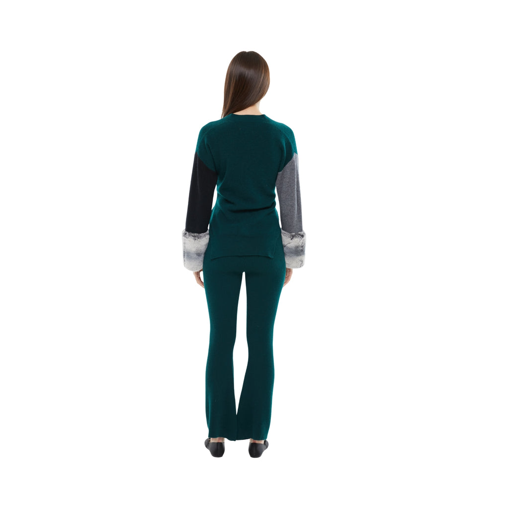 The Tie Detail Cuff Cardigan in Emerald, Storm and Black