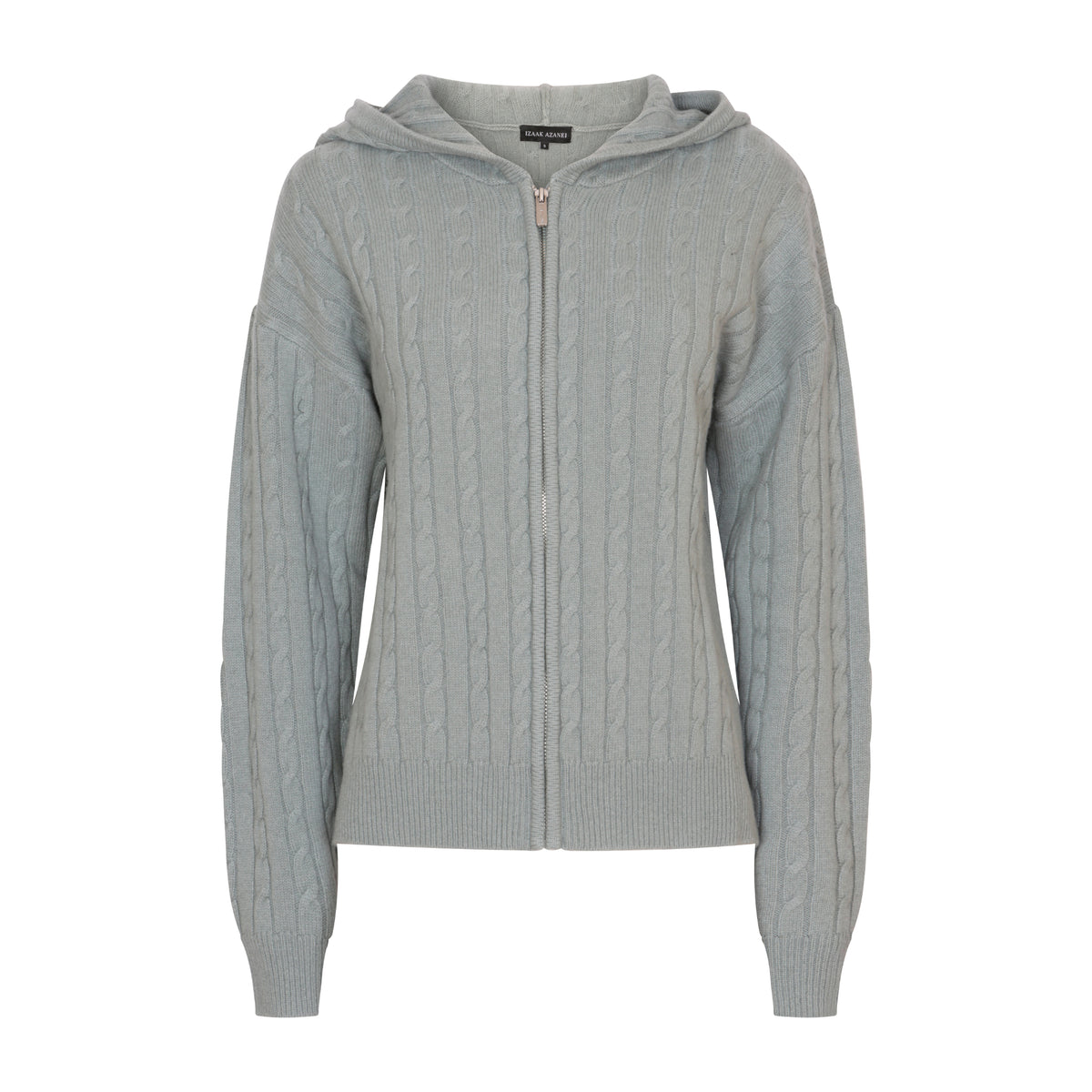 The Cable Knit Zip Up Cardigan in Meadow – IZAAK AZANEI