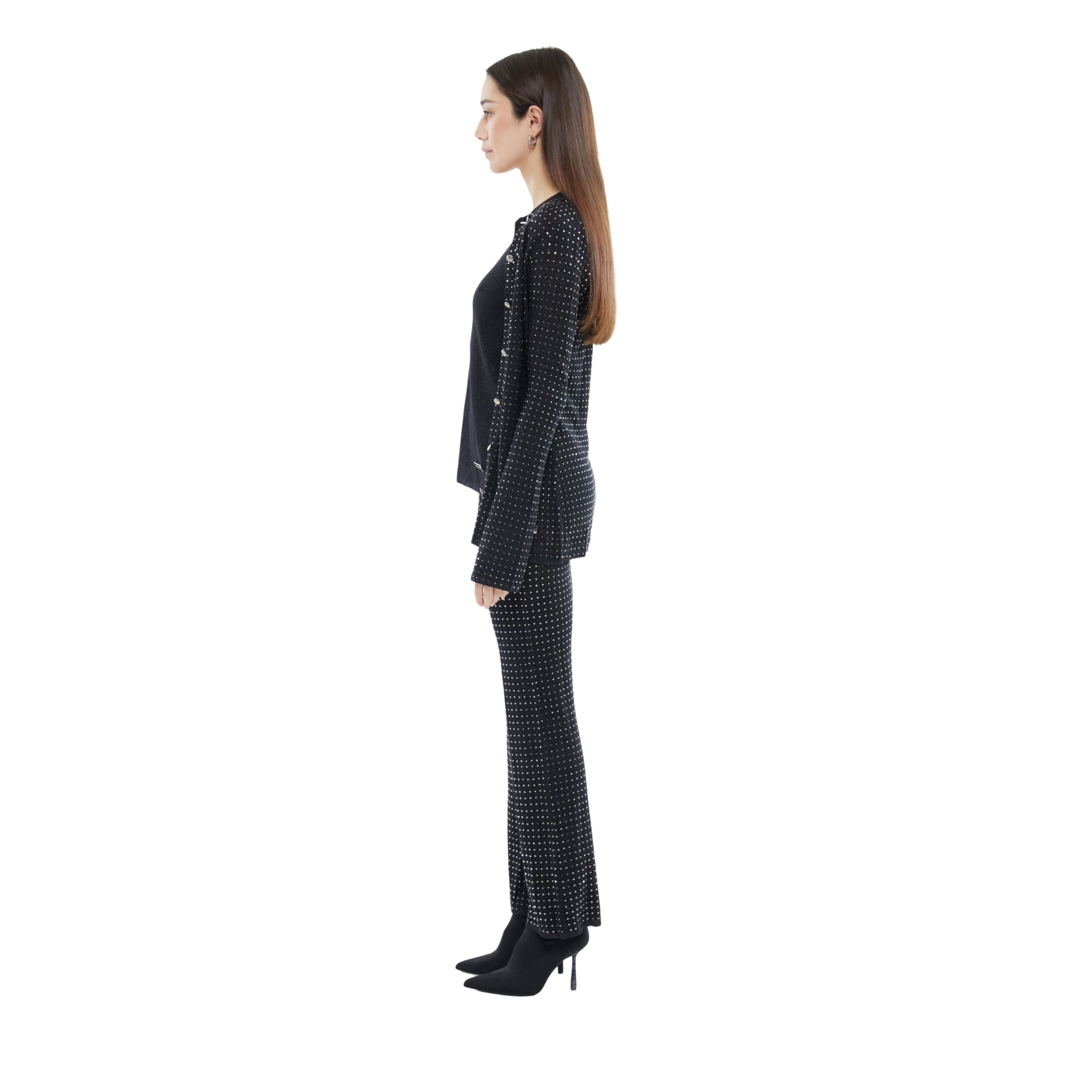 The Crystal Shirt Cardigan in Black