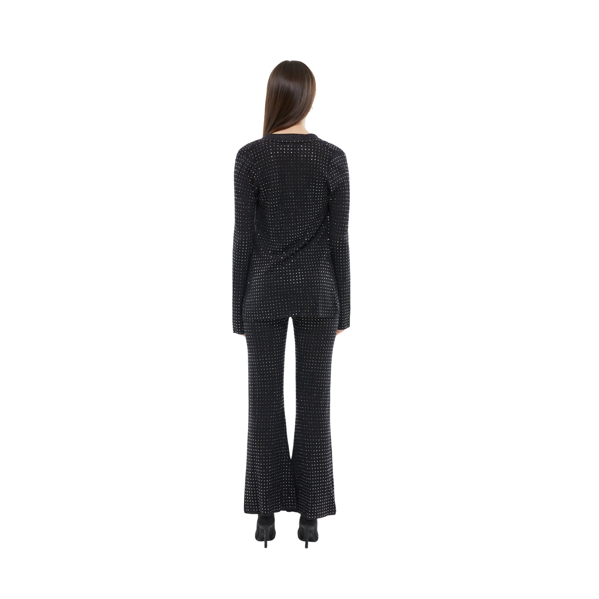 The Crystal Shirt Cardigan in Black