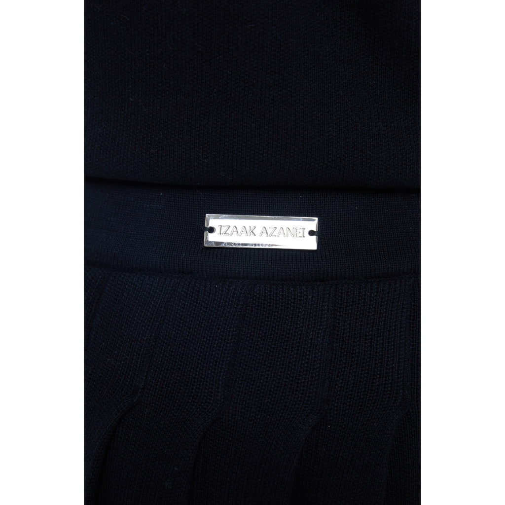 The Pleated Mini Skirt in Black