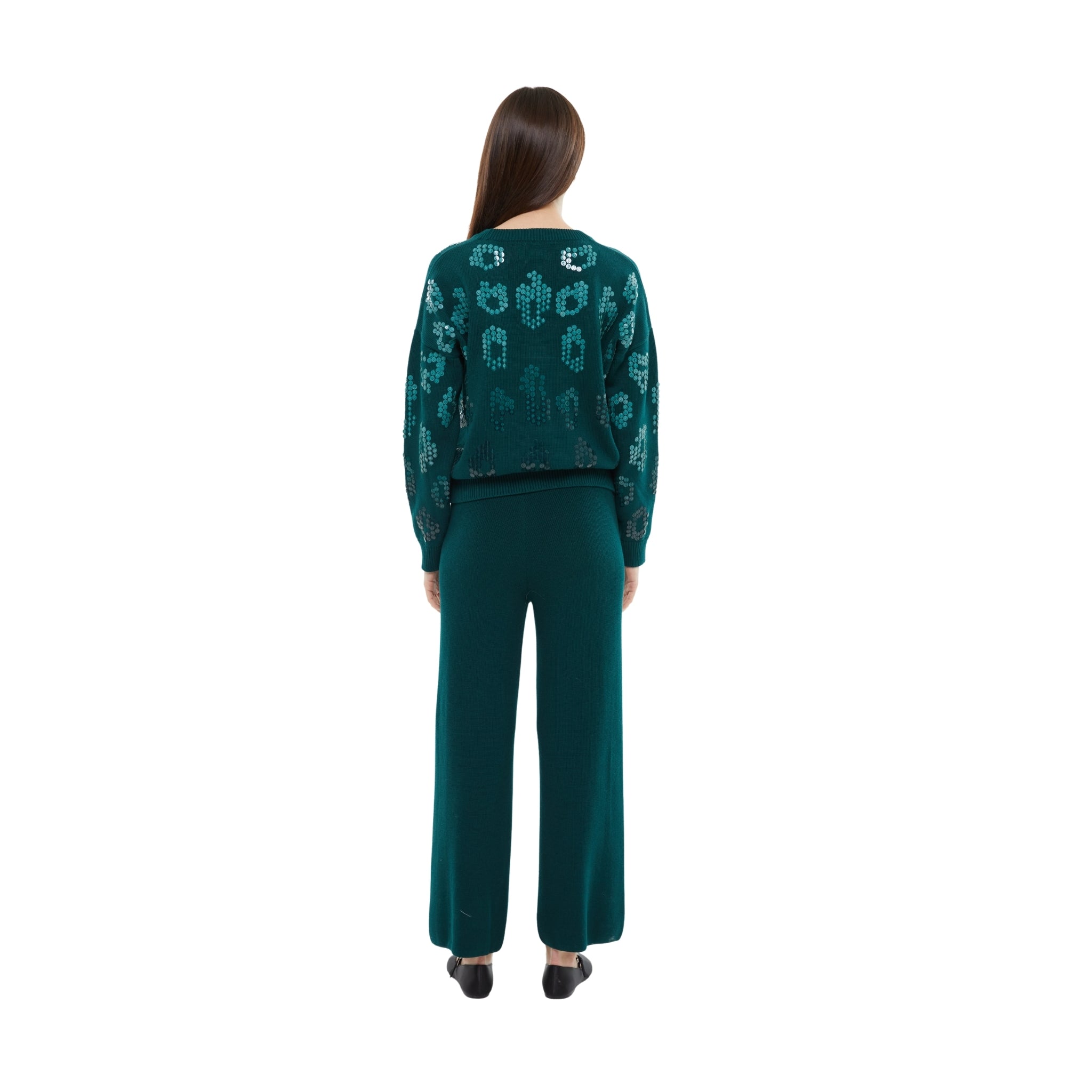 The Embellished Cardigan in Forest