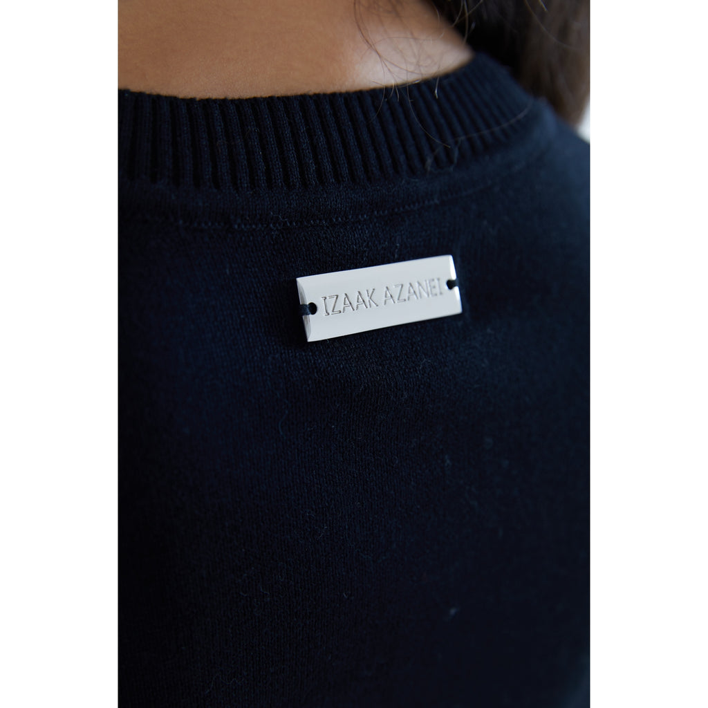 The Contrast Midi Dress in Black