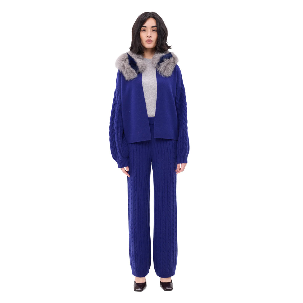 The Collar Jacket with Cable Sleeves