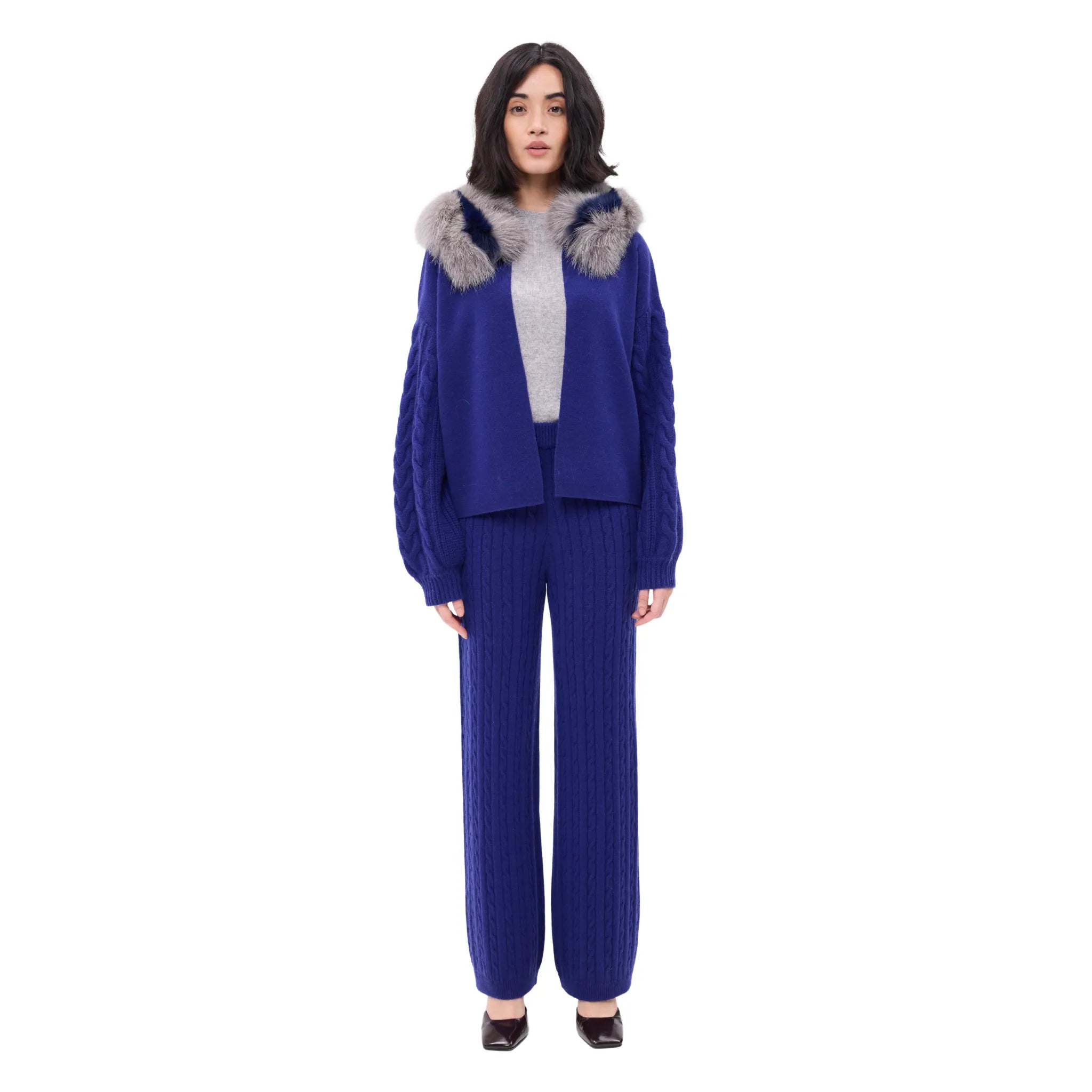 The Collar Jacket with Cable Sleeves