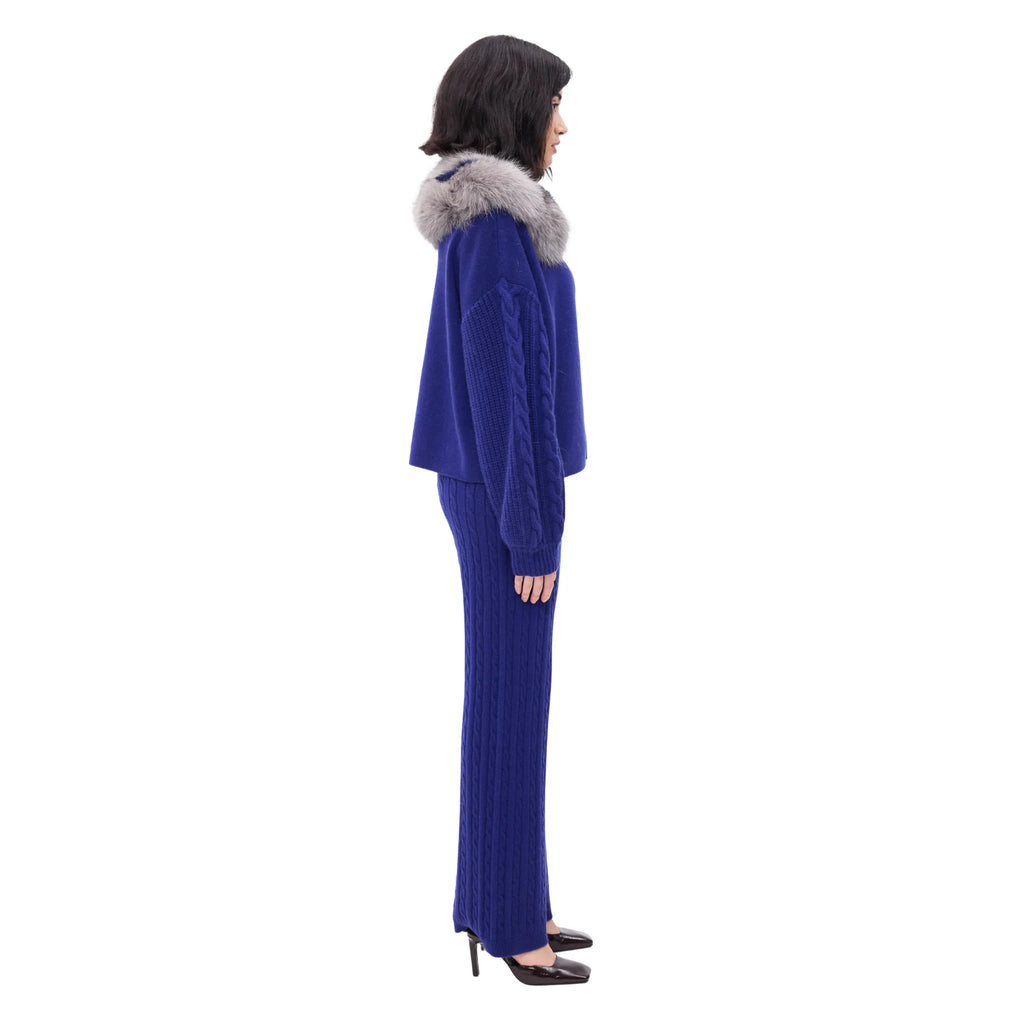 The Collar Jacket with Cable Sleeves