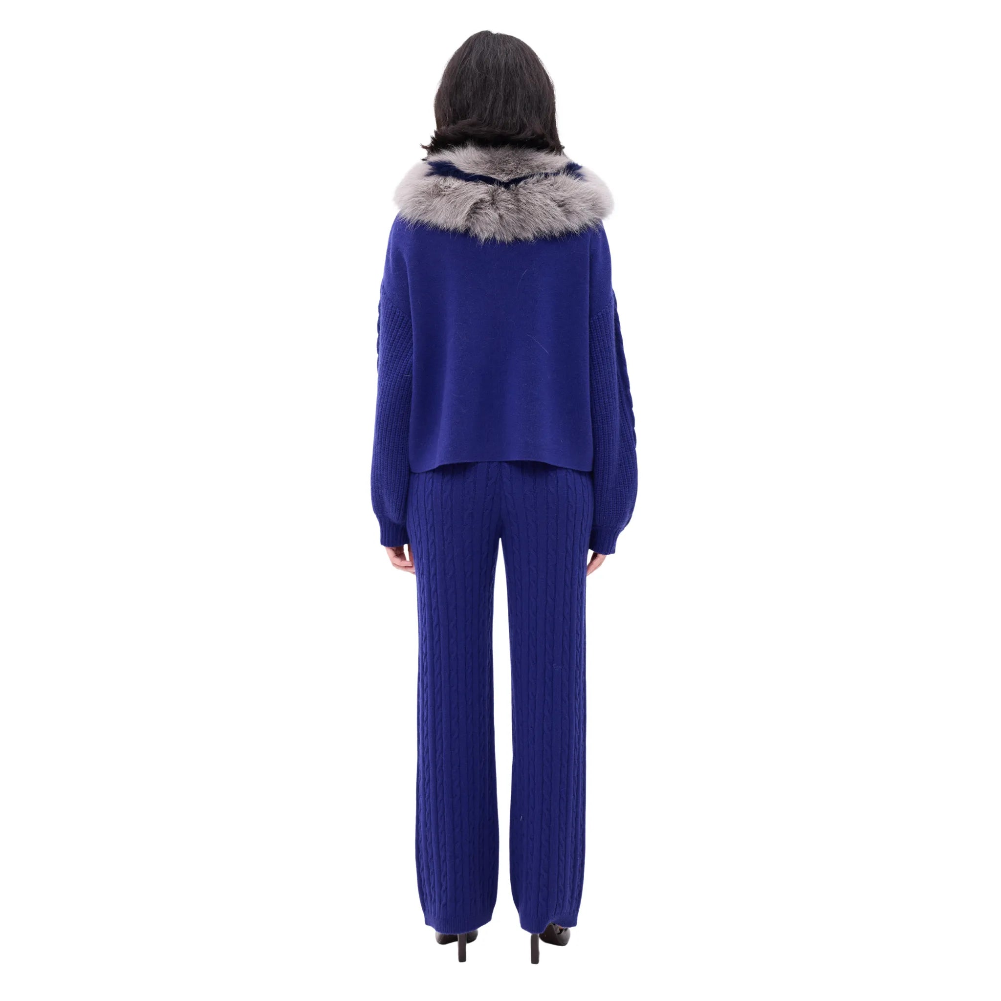 The Collar Jacket with Cable Sleeves