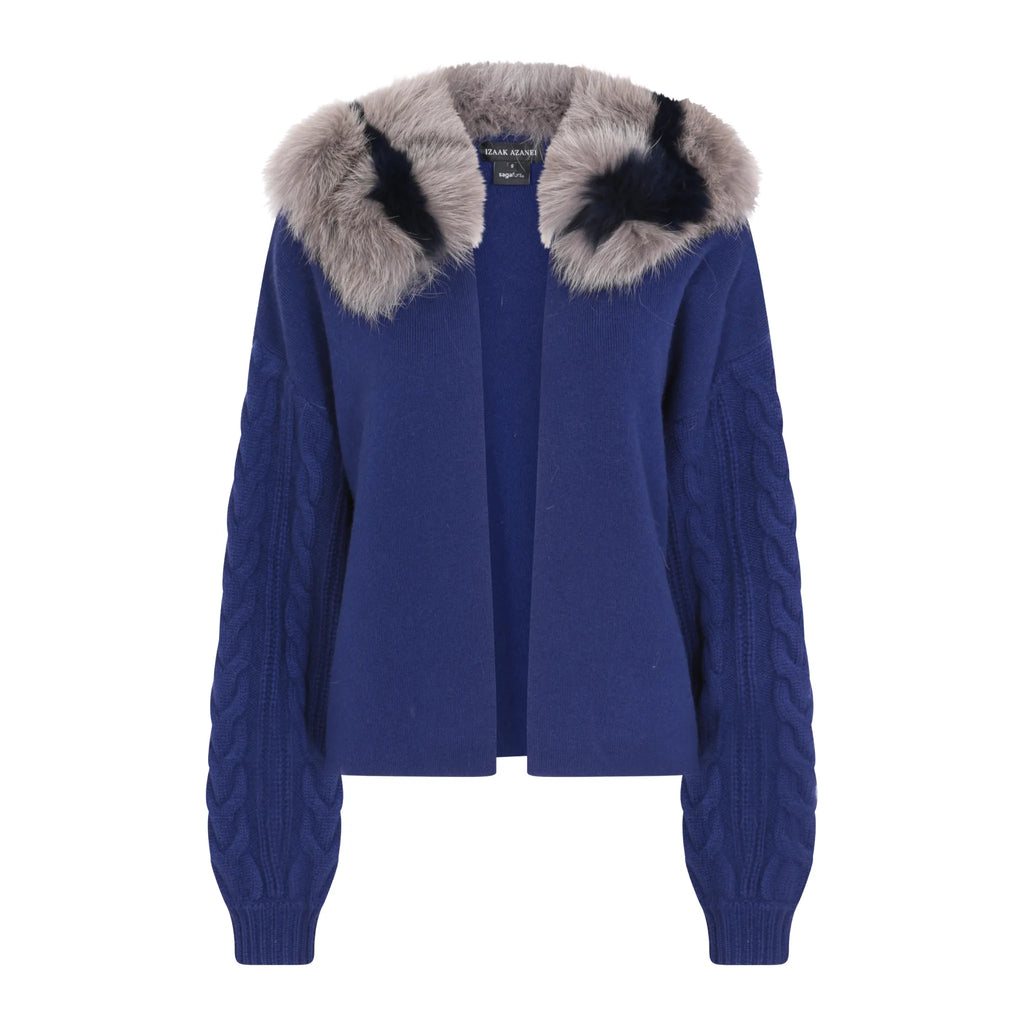 The Collar Jacket with Cable Sleeves