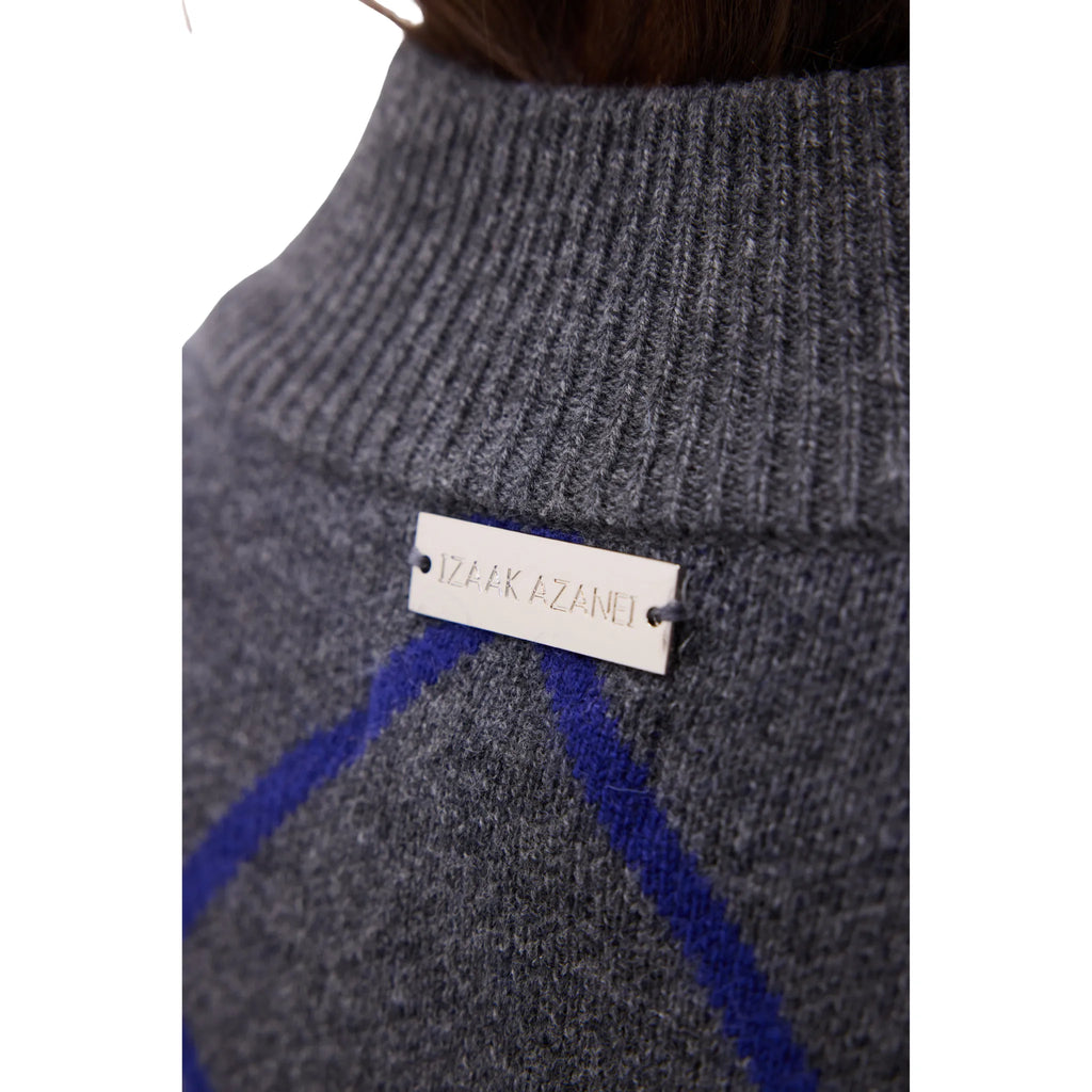 The Argyle Print Cardigan with Cuffs