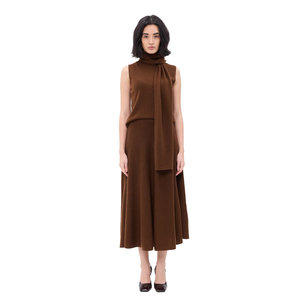 The Sleeveless Scarf Detail Top