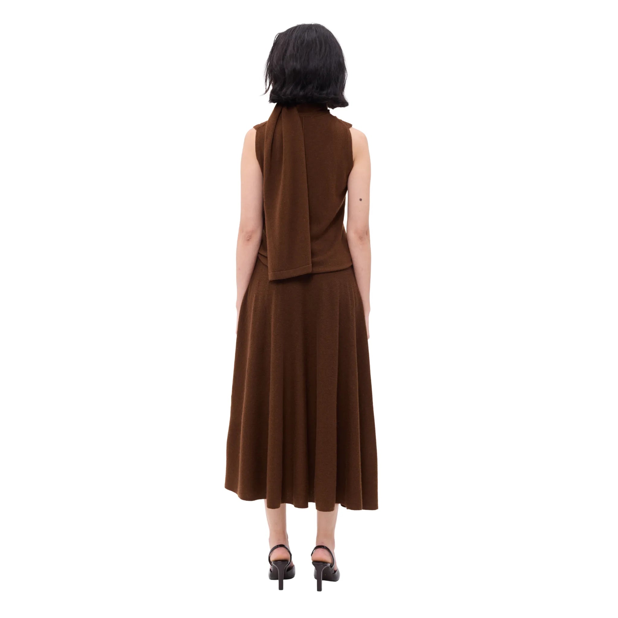 The Sleeveless Scarf Detail Top