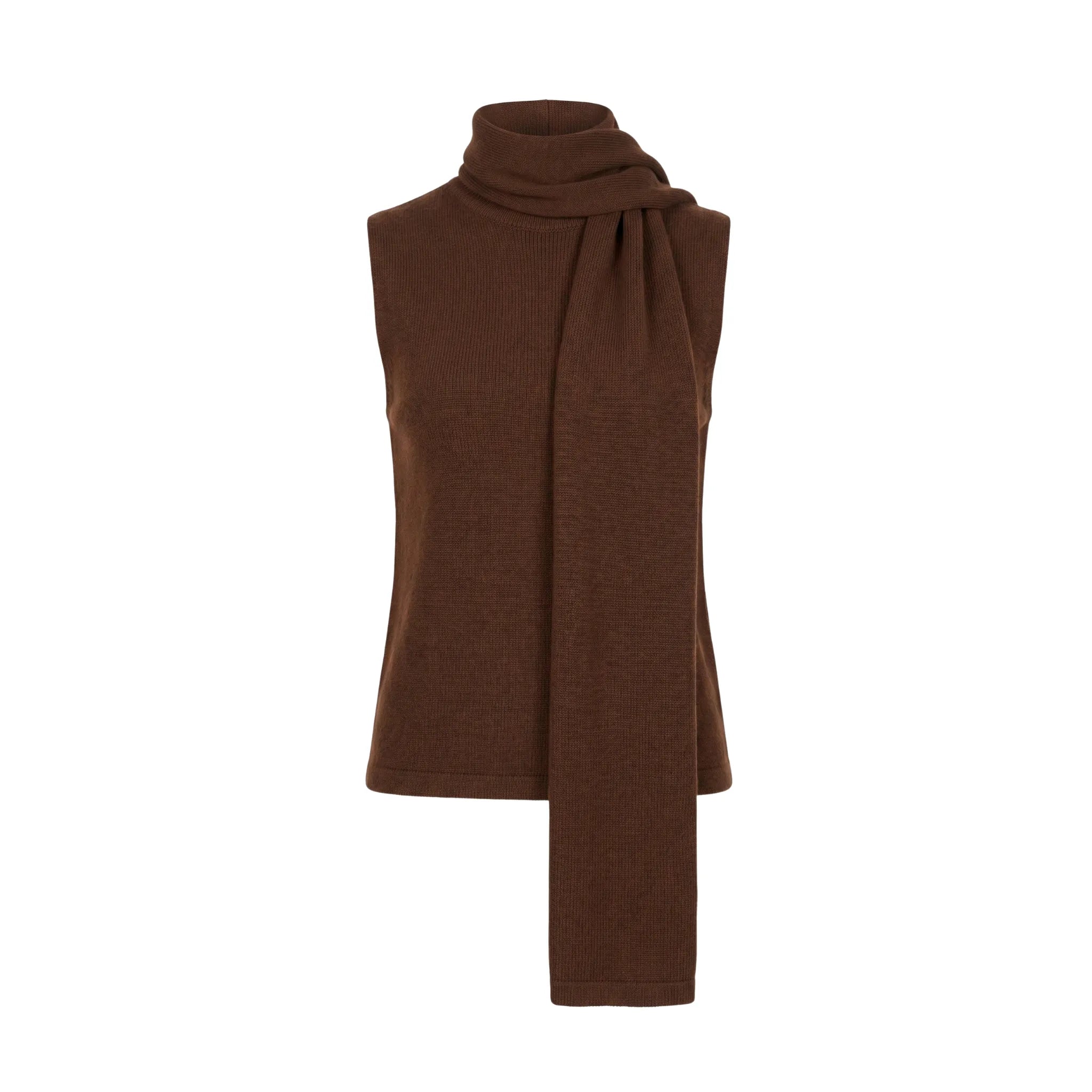 The Sleeveless Scarf Detail Top