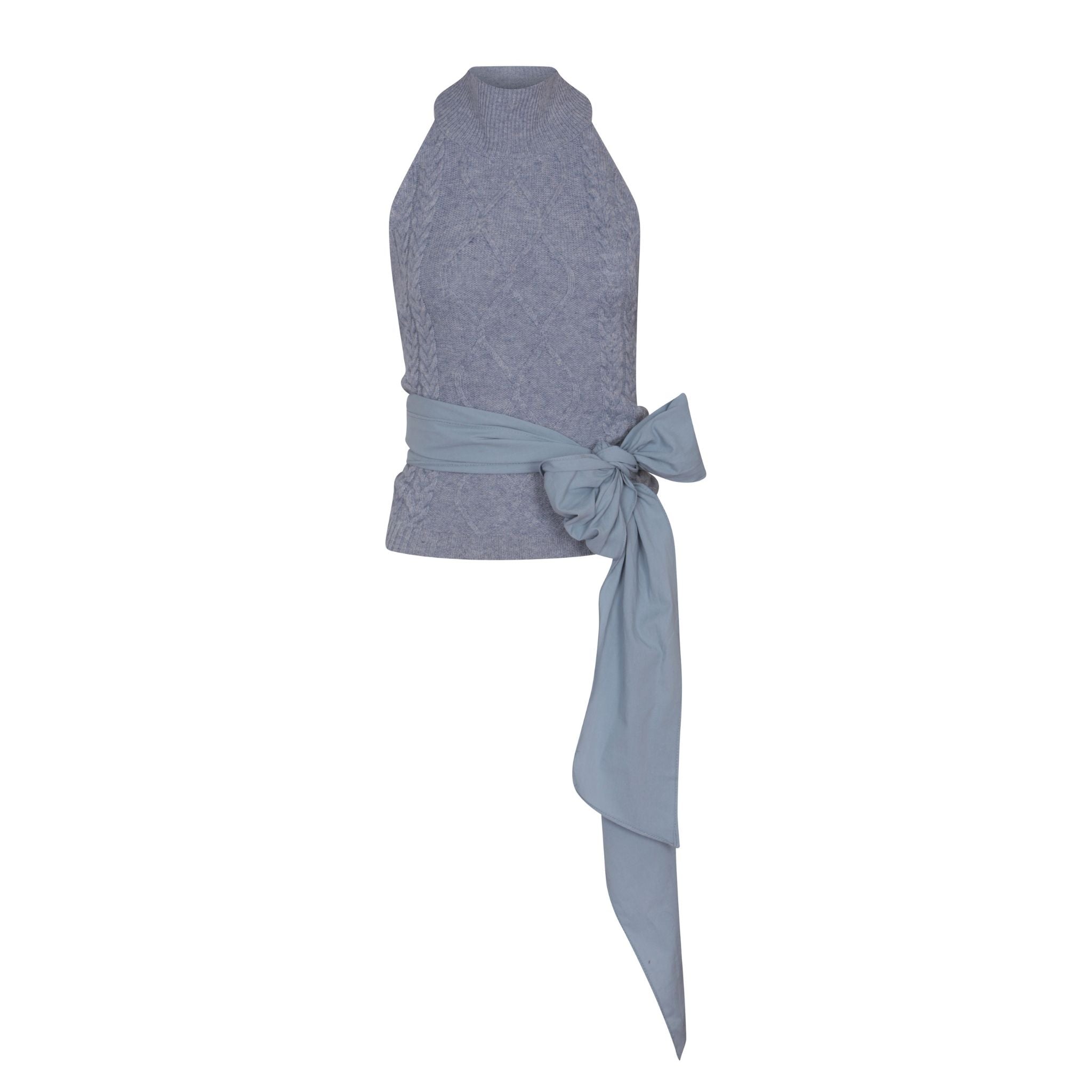 Grey Tie Back Halter