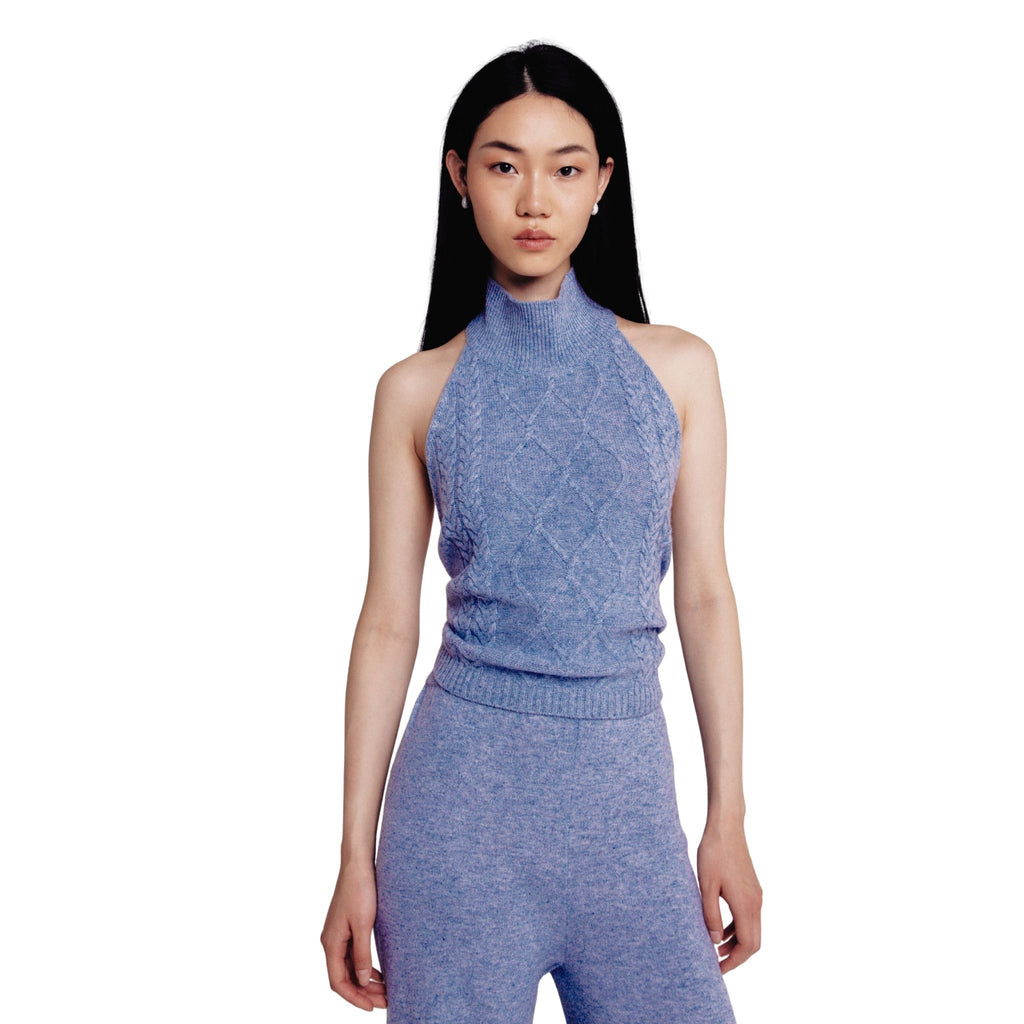 Grey Tie Back Halter