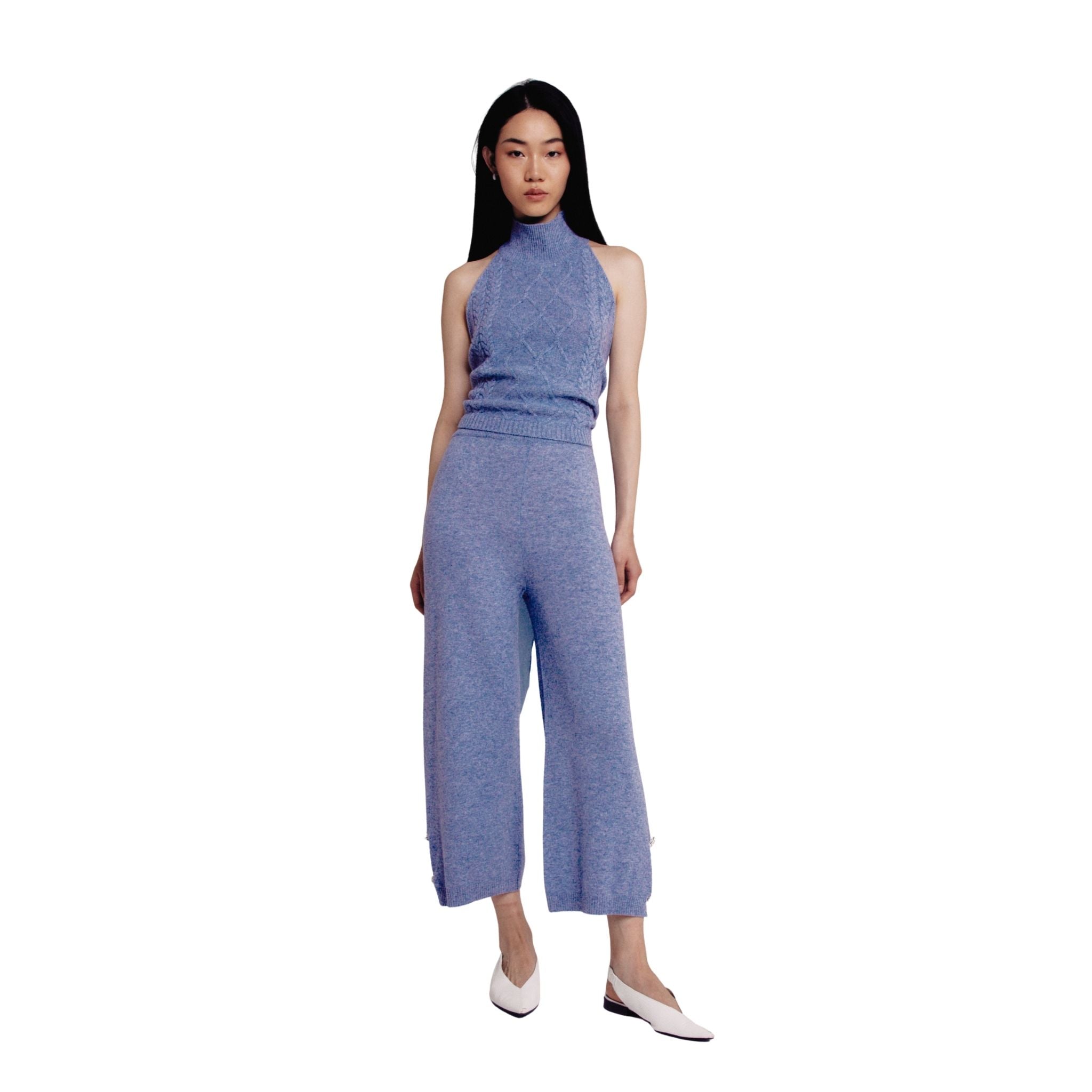 Grey Cropped Extra Thin Culottes