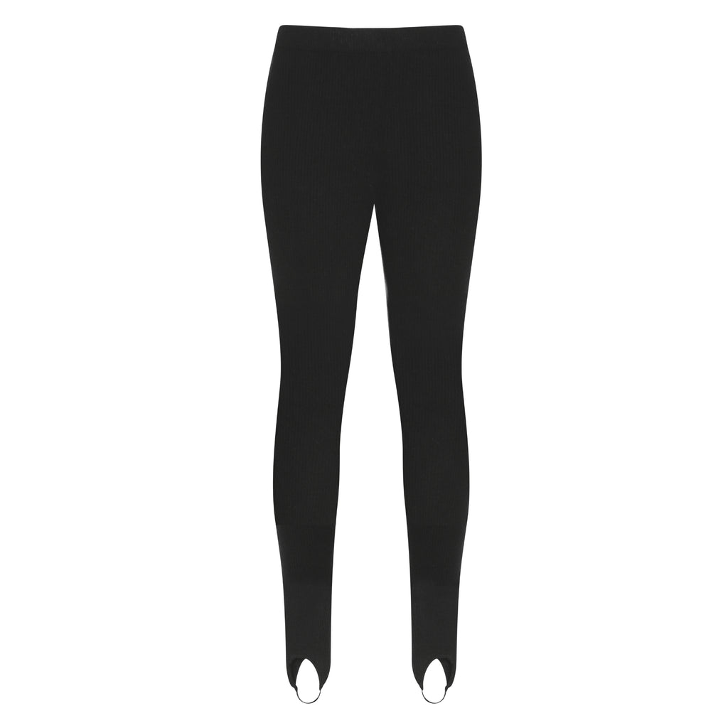 Base Layer Black Ribbed Stirrups