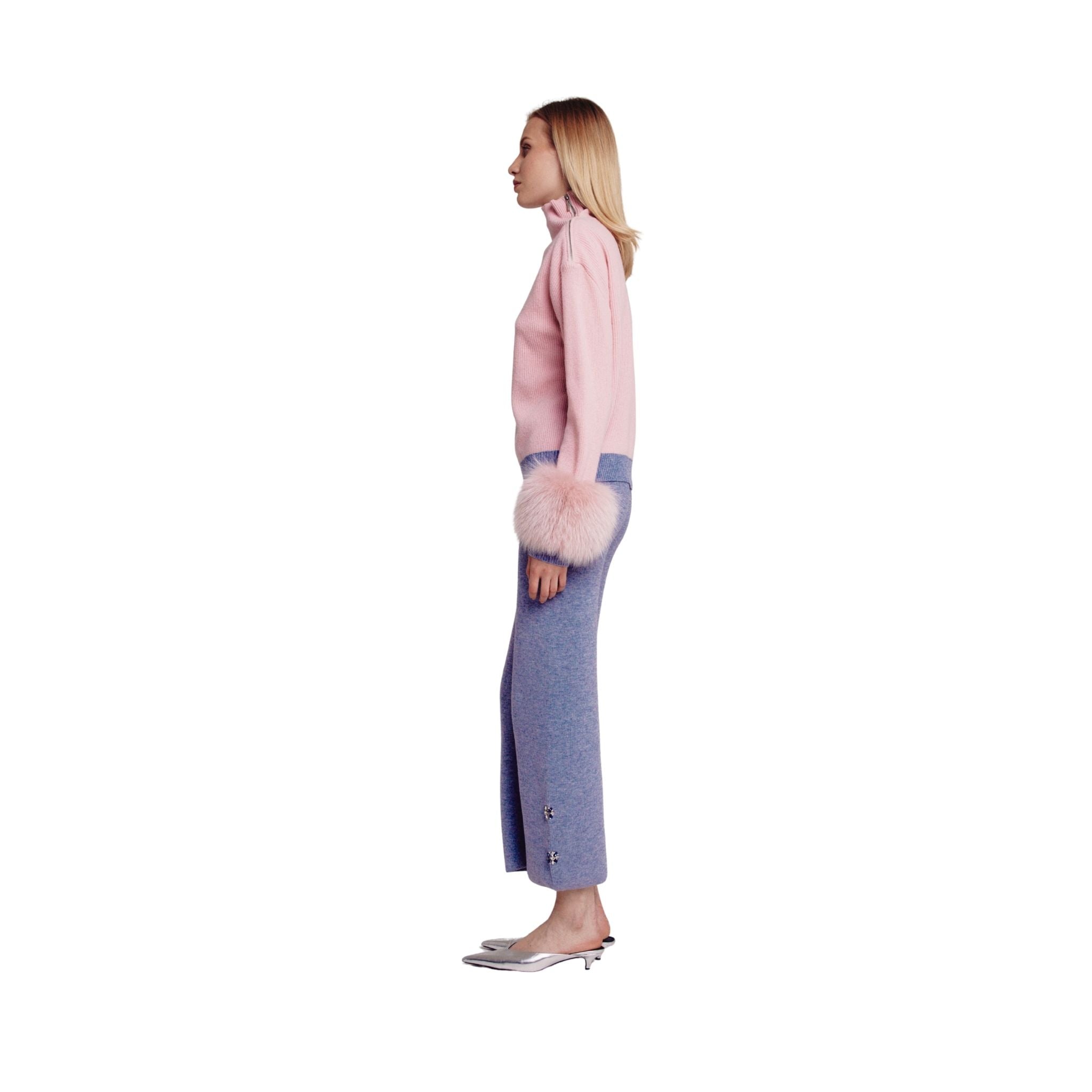 Colour Block Shoulder Zip Sweatshirt