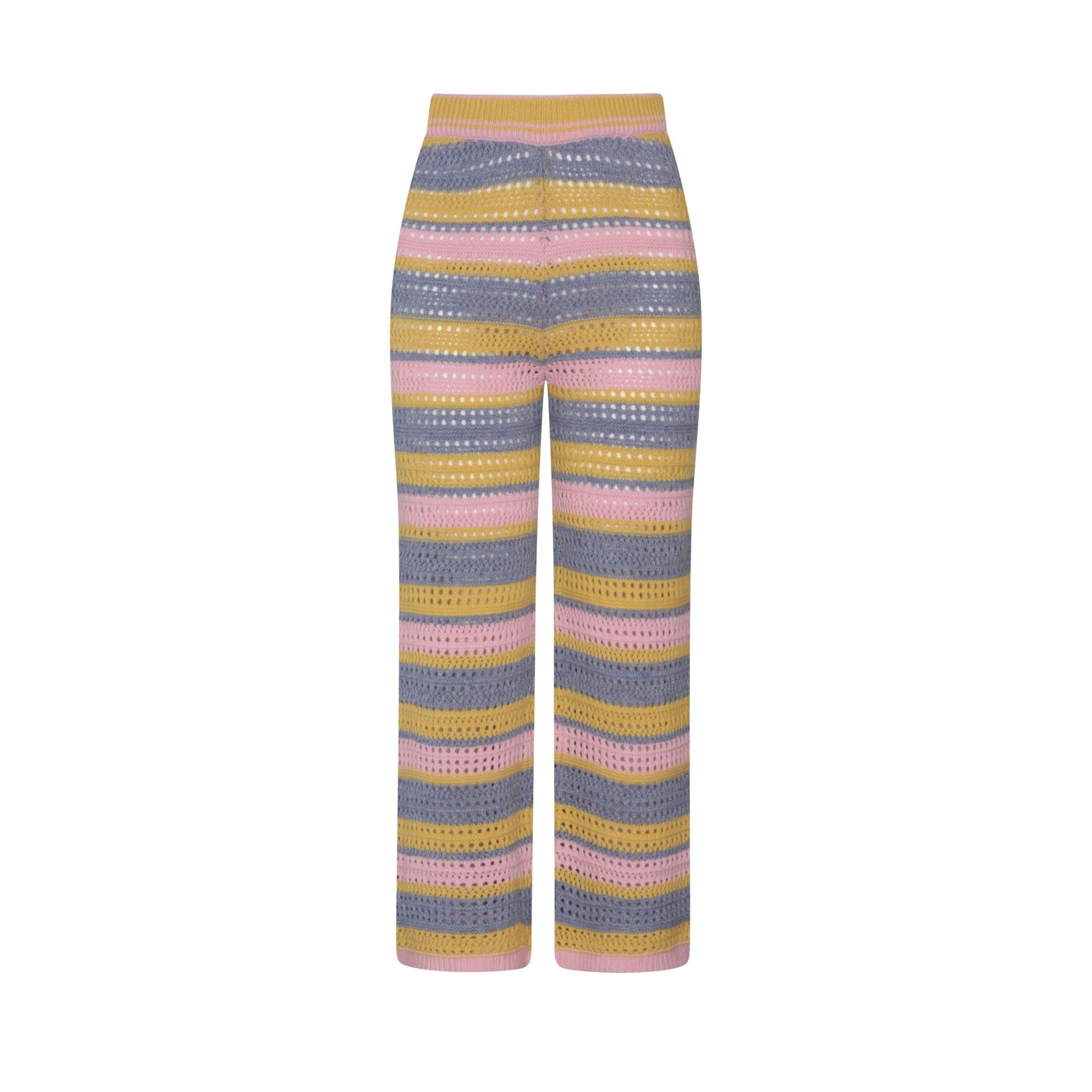 Multicoloured Knit Crocheted Pants