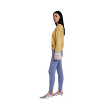 Load image into Gallery viewer, Chartreuse Pearl Lined Cable Knit Cardigan
