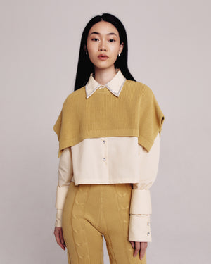 Chartreuse Cable Knit Pants