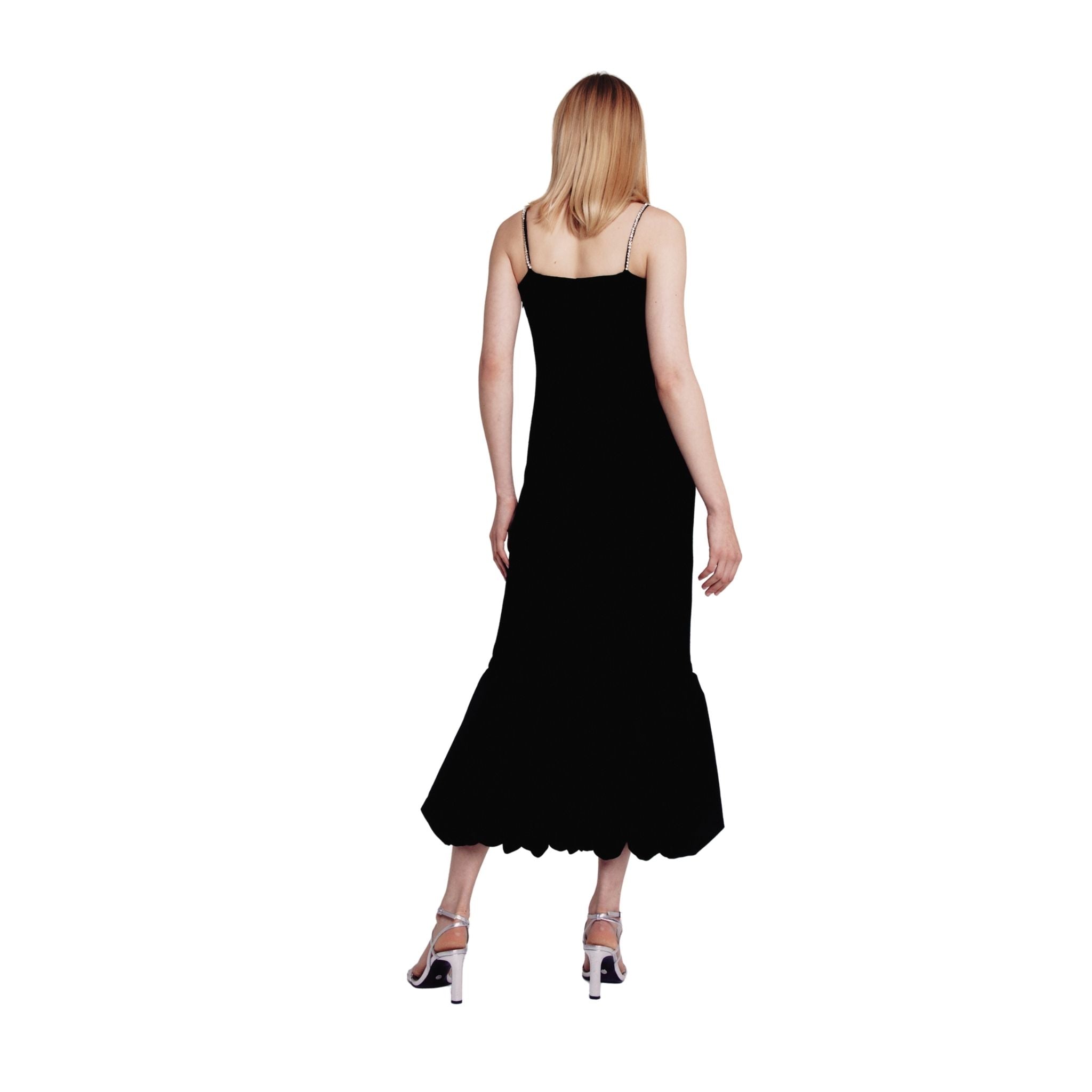Black Long Ruffle Dress