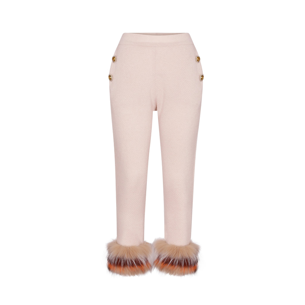 Embellished Jacquard Trim Pants
