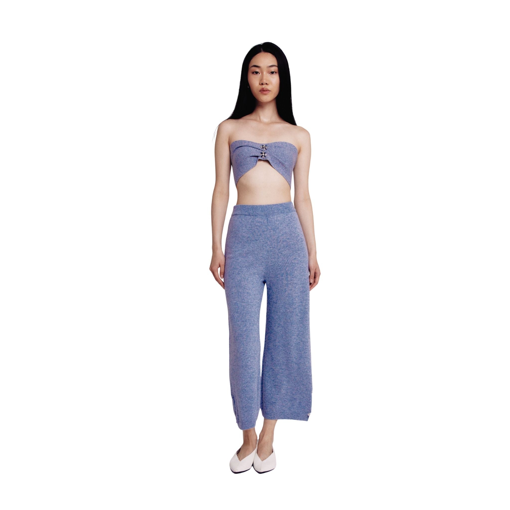 Grey Bandeau Crop Top