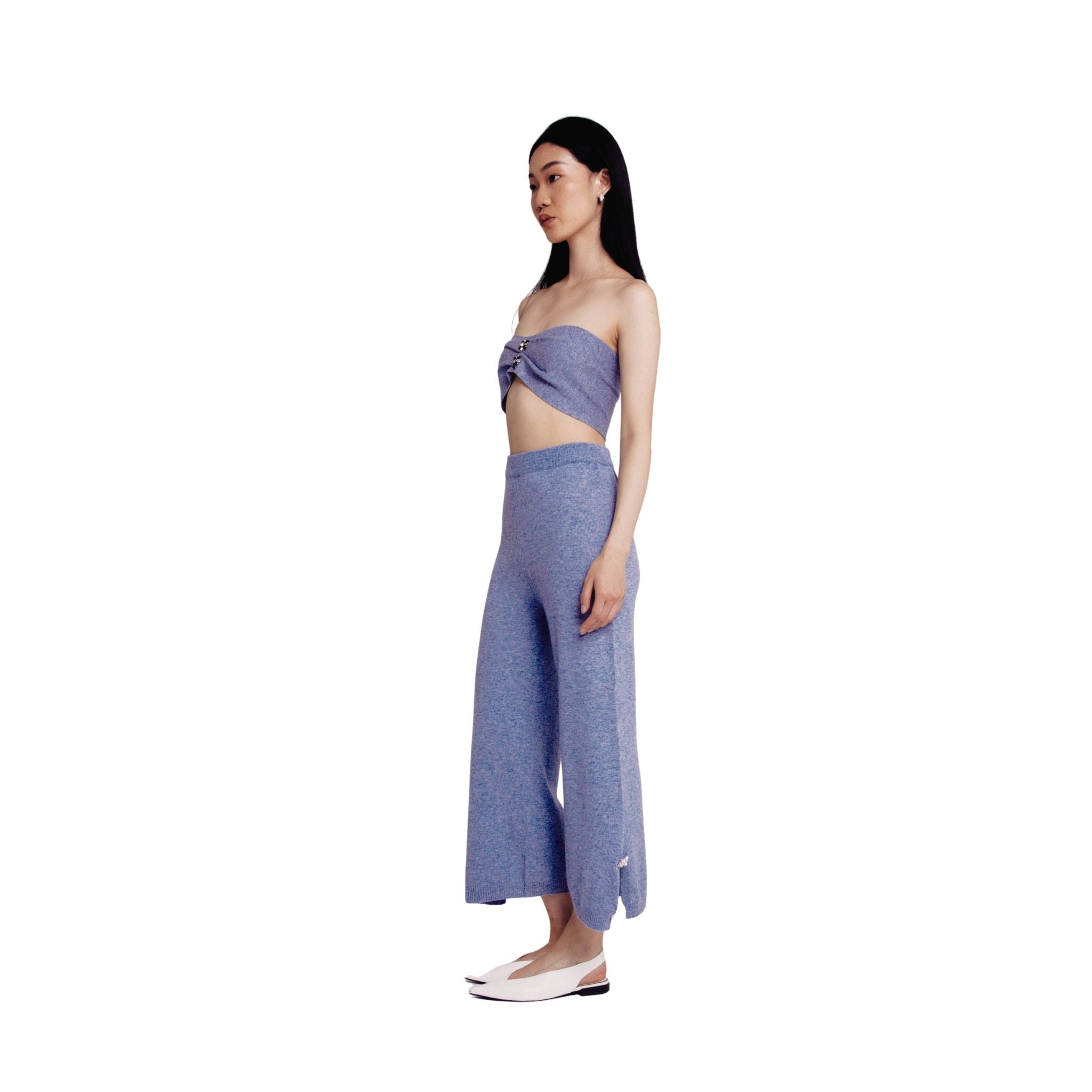 Grey Bandeau Crop Top