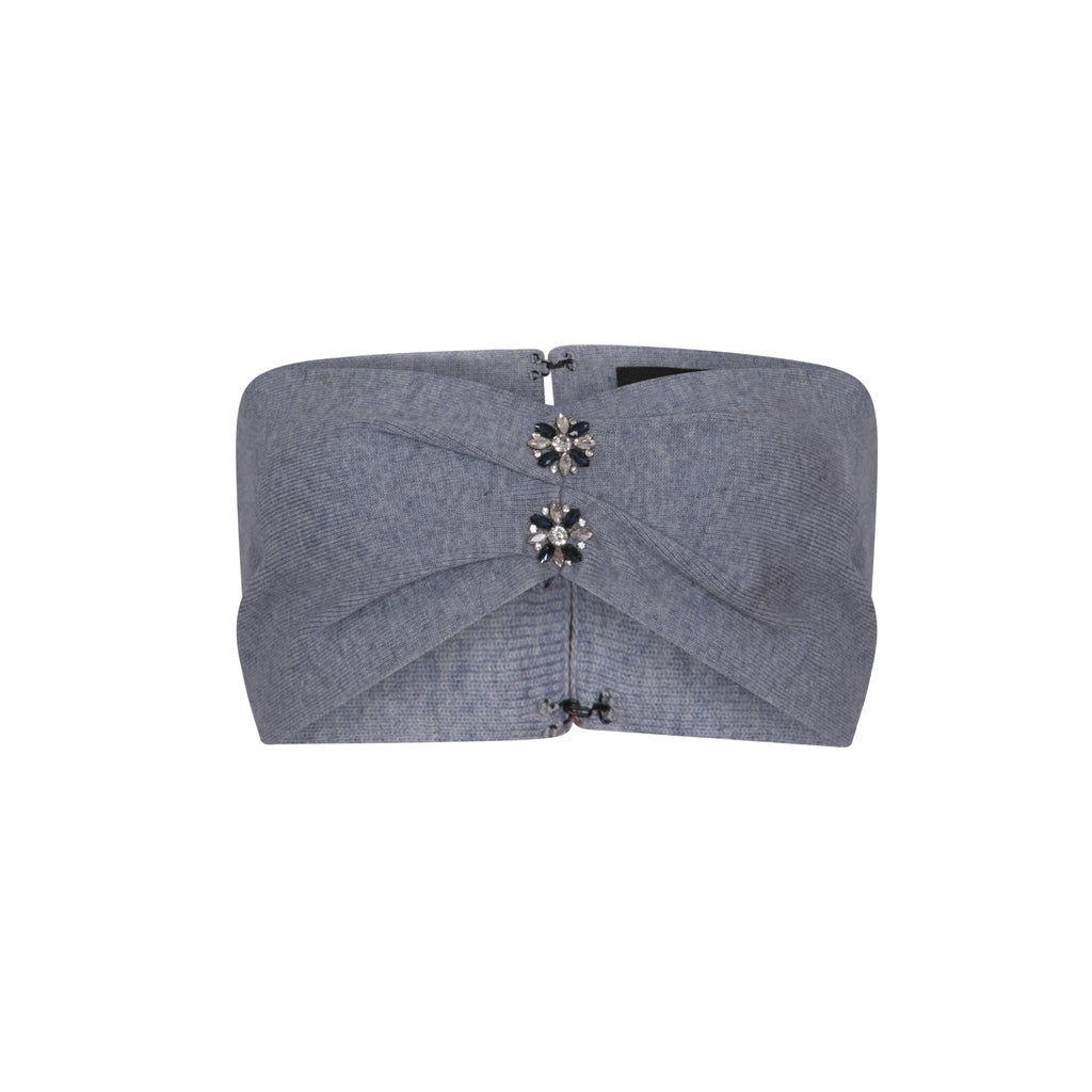 Grey Bandeau Crop Top