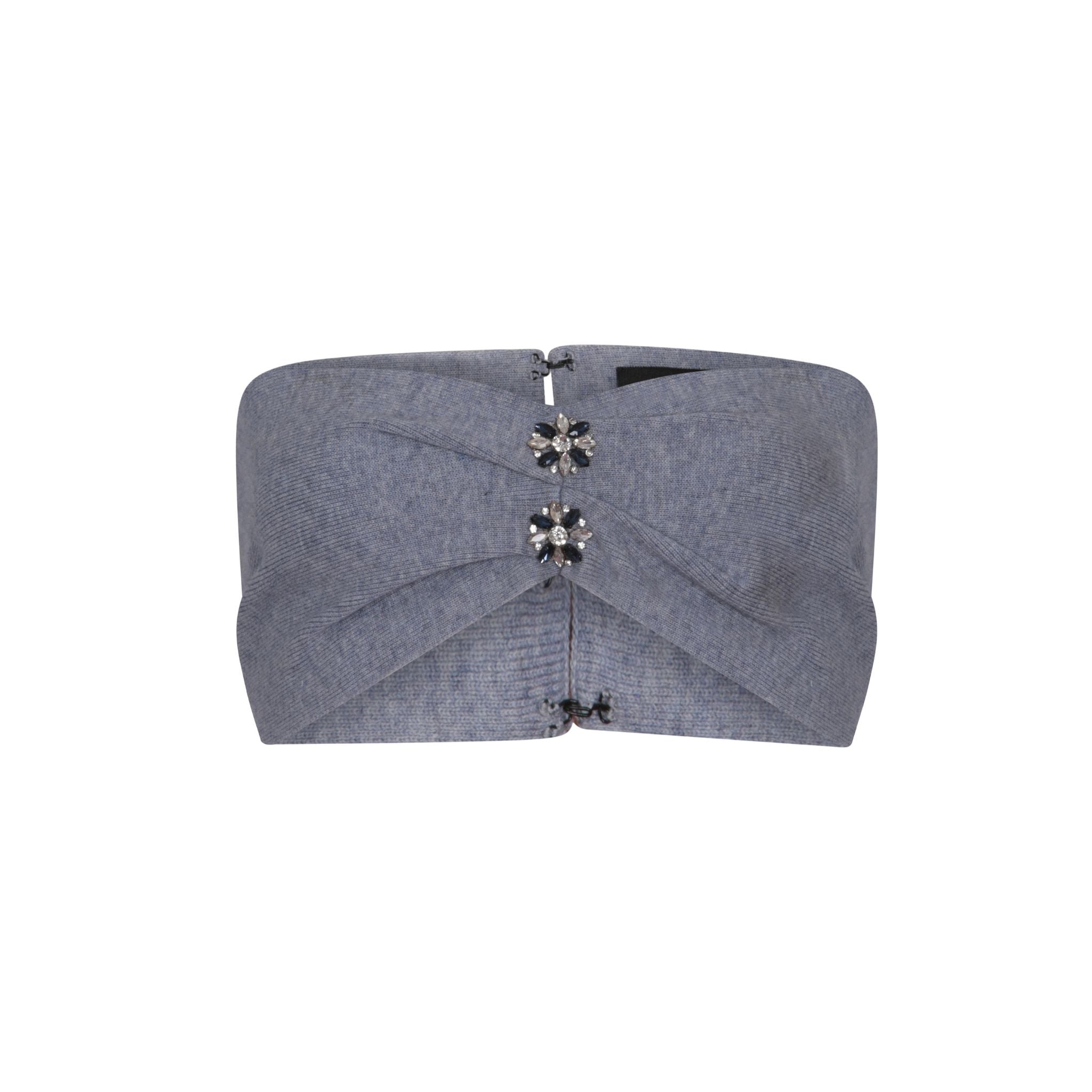 Grey Bandeau Crop Top