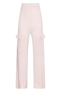 Embellished Cargo Pants in Oyster