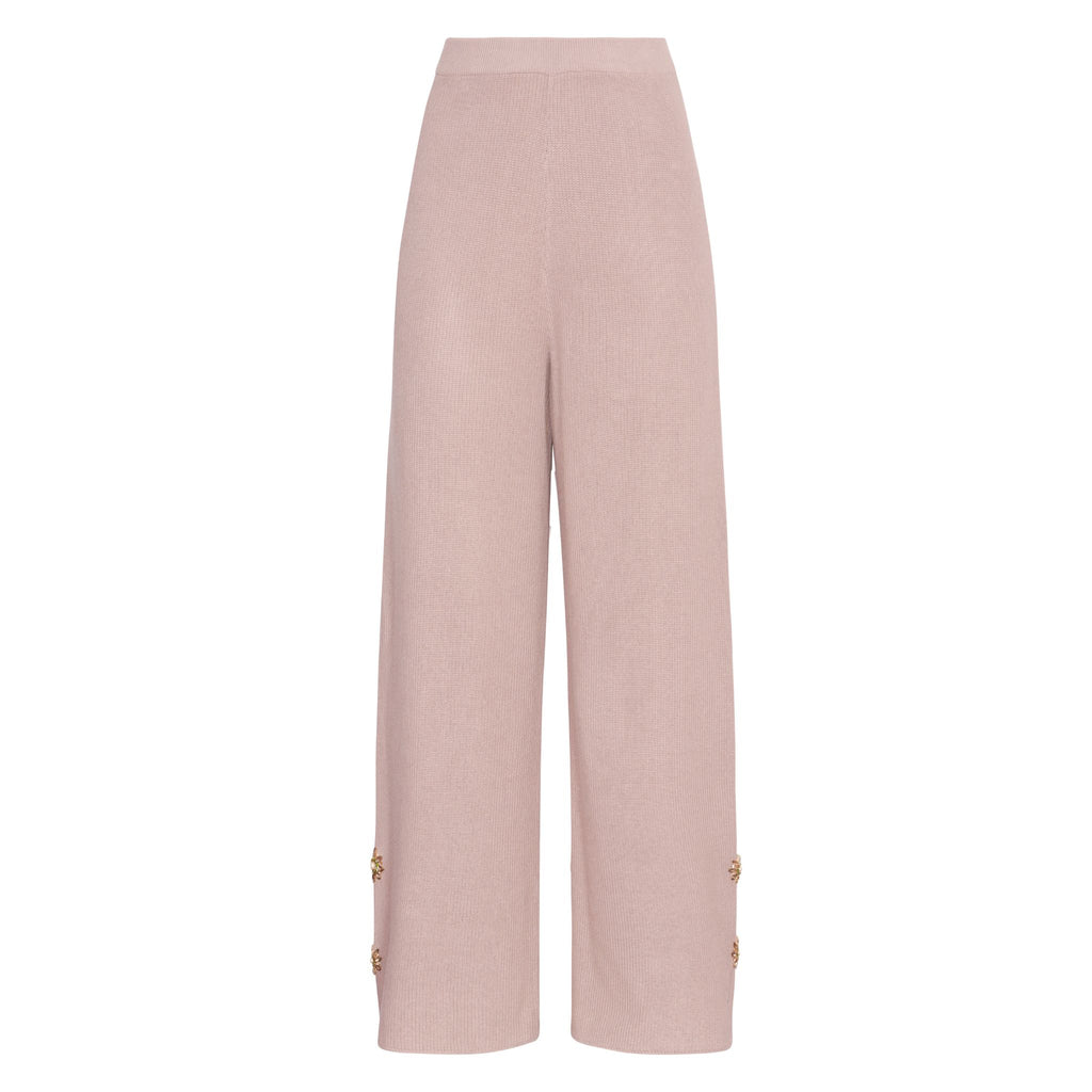 Embellished Pants in Light Stone