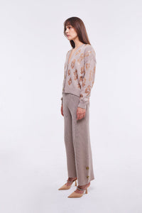 Embellished Pants in Light Stone
